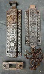 Sargent Arcadian Pattern French Double Door Top and Bottom Bolts / Locks Chain