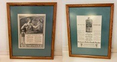 Saturday Evening Post Framed S.S. White & Lyon's Dental Advertisements w/ COA