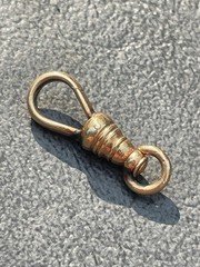 Scarce Antique Victorian 14K Solid Yellow Gold Watch Chain Swivel Clip Dog Clasp