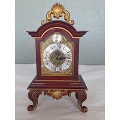 Schmid Swiss Mechanical Musical Mantel Clock Wind Up Bakelite-Type Working 1950s