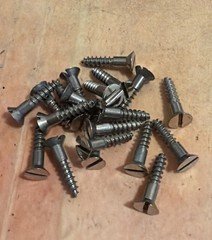 Screws Slot Flat Head Brass Nickel Plated 7 X 3/4”  American Old Stock Free Ship