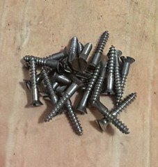 Screws Slotted Flat Head Brass Nickel Plated 7 X 1” American Old Stock Free Ship