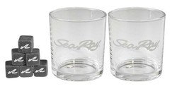 Sea Ray Etched Logo Rocks & Whiskey Glass Set, Set of Two 8 oz. SEA-62000