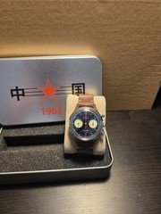 Seagull 1963 38mm Mechanical Chronograph – Blue Panda Dial – Acrylic – Mint