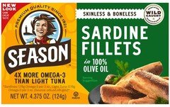 Season Sardines in Olive Oil - Wild Caught, Canned Sardines, 12 packs