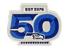 Seattle Seahawks 50th Anniversary Embroidered Iron / Sew-On Patch