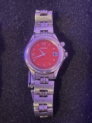 Seiko Astron 4F32-0010 Red Dial Stainless Steel Analog Watch