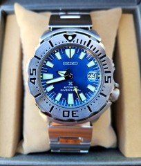 Seiko Blue Coral Monster SBDC067 Prospex Automatic Diver 200m Full Set Excellent