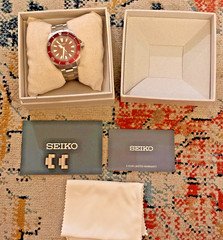 SEIKO Prospex Diver SS Automatic Stainless Steel Red Dial Men's Watch SRPL11