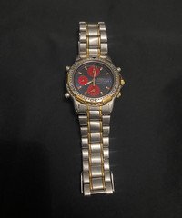Seiko Quartz Chronograph Sports 150 150m Blue Dial Two-Tone Bracelet
