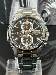 Seiko SSC087 Solar Chronograph Watch - Excellent Condition - Runs Great!