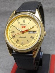 SEIKO Vintage Automatic Gold Dial Men's Watch Serviced