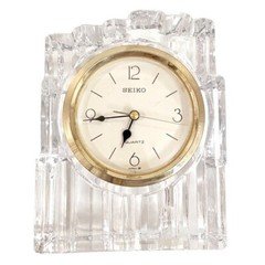 Seiko VIntage Crystal And gold Shelf Clock