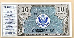 Series 472 10 cents US Military Payment Certificate MINT, CRISP, NO CREASES