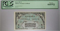 Series 481 $1 Military Payment Certificate Note  PCGS Currency 66 PPQ