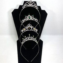 Set - 4 Tiaras Costume Jeweled Silver Tone Metal Women Girls Princess Cosplay OS