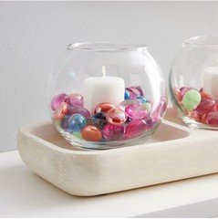 Set 6 Glass Rose Bowl Votive Candle Holder Ashland 3.5” Storage Decor Floral