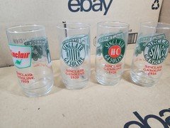 Set of 4 Vintage Sinclair Gasoline THROUGH THE YEARS  Glass Tumblers