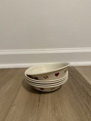 Set of 5 Corelle  Hometown Heart & Cherries Berry Bowls 5.25”