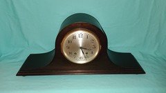 Seth Thomas Mahogany Tambour Mantle Clock Comes With Key Tested And Works