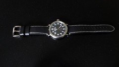 Shinola Runwell Men's Watch.  Black face, black leather wristband. Excellent!