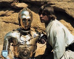 Signed Anthony Daniels Star Wars C-3PO 8x10 w/ Official Pix COA