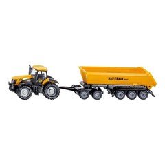 Siku 1:87 1858 JCB Tractor with Dolly and Tipping Trailer Construction Model