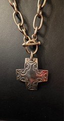 Silpada Virtuosity 925 Sterling Silver Cross Toggle Link Chain
