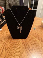 Silver Tone Indian Hatchet Necklace With Pendant