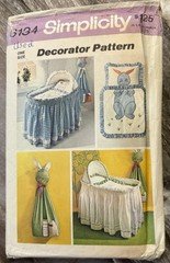 Simplicity 6134 Nursery Baby Room Accessories Pattern VINTAGE 1970’s