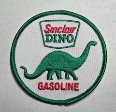 Sinclair Dino Gasoline (embroidered iron/sew on patch)