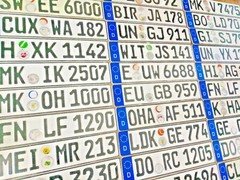 Single German License Plate