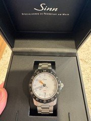Sinn 105 St Sa W UTC on H-Link Bracelet 41mm GMT Watch (BOX & PAPERS)