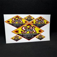 SK TOOLS 1940's Vintage Style DECALS, 1.5 Inch, 3 Inch, 4.5 Inch Vinyl STICKERS