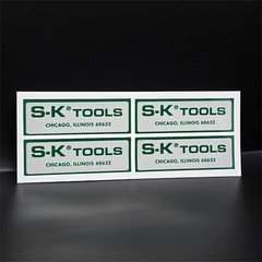 SK Tools Vintage Style DECALS, 2.25 Inch Vinyl STICKERS x 4