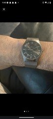 Skagen Men's Sundby Titanium And Charcoal Steel Mesh Watch