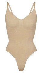 Skims Seamless Sculp Thong Bodysuit In Clay Size Medium Shapewear New W/O Tags