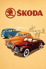 Škoda Classic Car Poster - Retro 1950s Auto Art 🚗 - 16x24” - 200gsm Paper🗞️