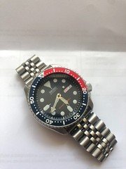 精工男士腕表SKX009K2潜水表模拟自动不锈钢腕表-