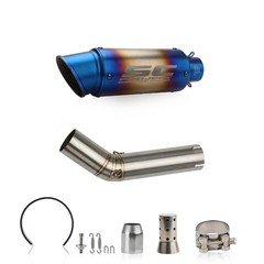 Slip for Suzuki GSXR 750 600 2006-2025 Exhaust Tips Blue Muffler Mid Link Pipe
