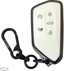 Smart Key Protective Shell for Volkswagen Key Fob Cover with Keychain Fits for V