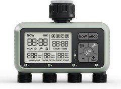 Smart Sprinkler Timer Programmable Water Timer for Garden Irrigation Auto 4 Zone