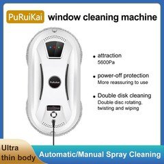 Smart Window Cleaning Robot, Remote Control Glass Cleaner, One-Button Operation