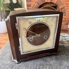 Smiths Enfield Hadleigh Oak Mantel Clock Early 1950s Gong Strike Serviced