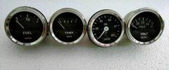 Smiths Replica 52 mm 2 1/16" Gauges Kit - Elec Temp + Mech Oil+ Fuel + Vol Gauge
