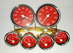 Smiths Replica Kit- Elec Temp + Oil + Fuel + Amp Gauge+Speedometer +Tacho 100 mm