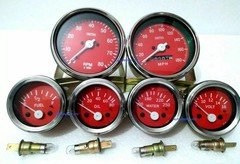 Smiths Replica Kit- Elec Temp + Oil + Fuel + Amp Gauge+Speedometer +Tacho 85 mm