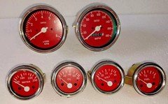 Smiths Replica Kit- Elec Temp + Oil + Fuel + Amp Gauge+Speedometer +Tacho 85 mm