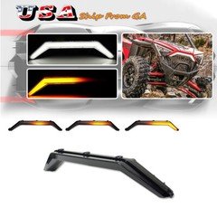 Smoked LED Front Accent Light Sequential Signal For 20-24 Polaris RZR PRO XP / 4