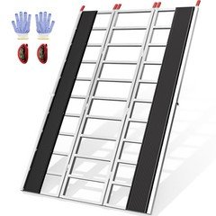Snowmobile Ramp 85*54" Aluminum Loading Ramp for Pickup Trucks Tri-fold ATV Ramp